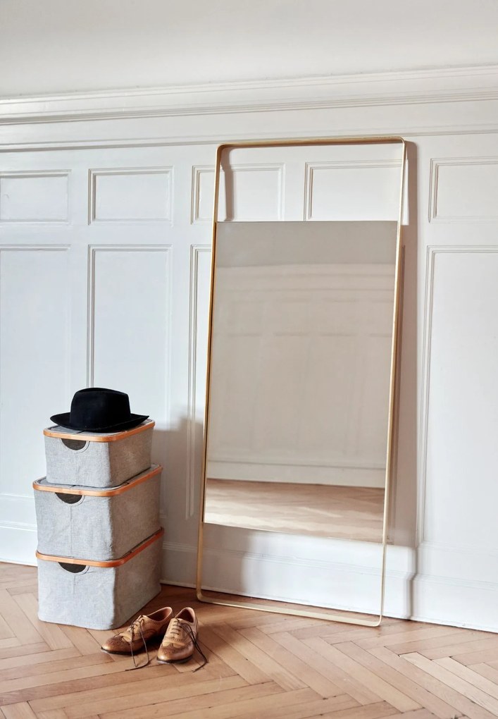 Hübsch Textilný úložný box Bamboo frame - väčší