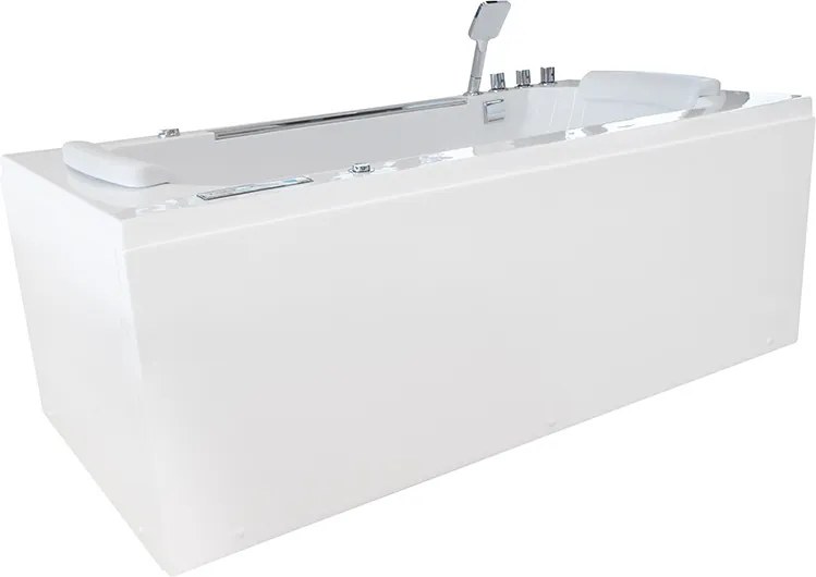 BPS-koupelny Hydromasážna vaňa HYD-MA941 180x90 BIELA s ohrevom vody