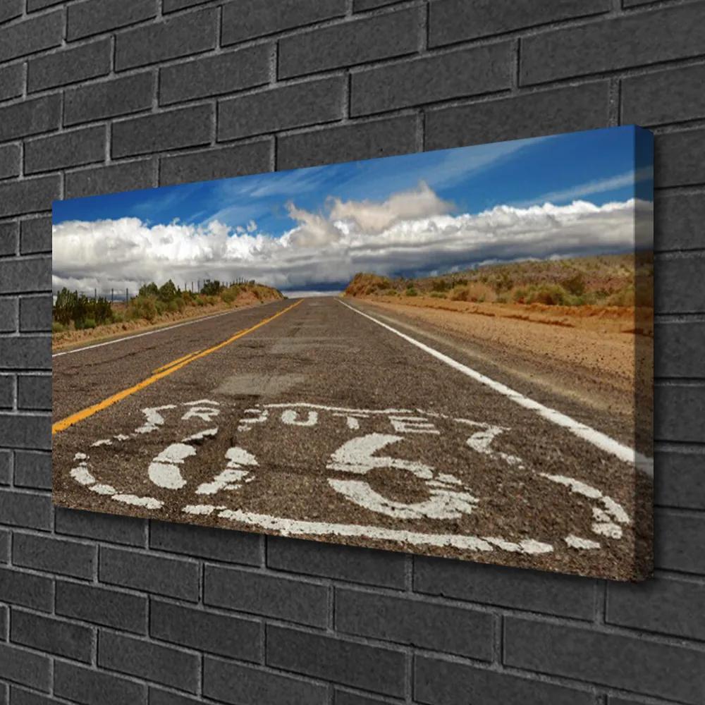 Obraz Canvas Cesta na púšti diaľnica 120x60 cm