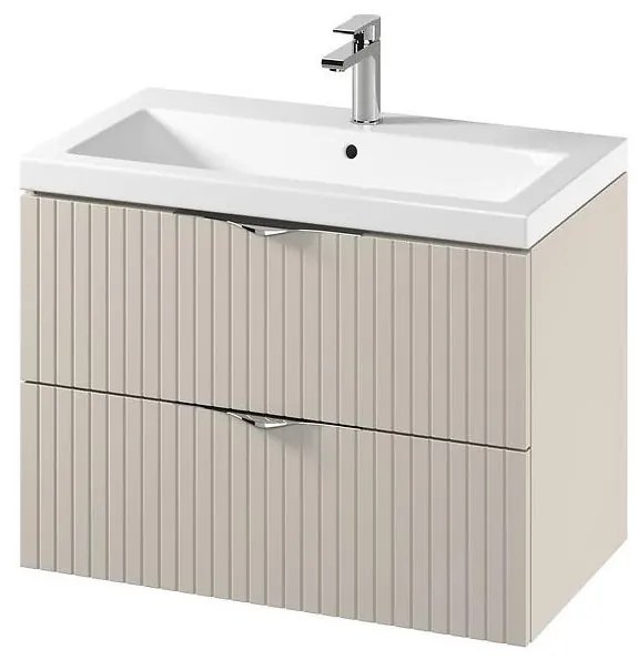 Cersanit S801-543 - Závesná kúpeľňová skrinka s umývadlom TIRSO 80x45 cm béžová