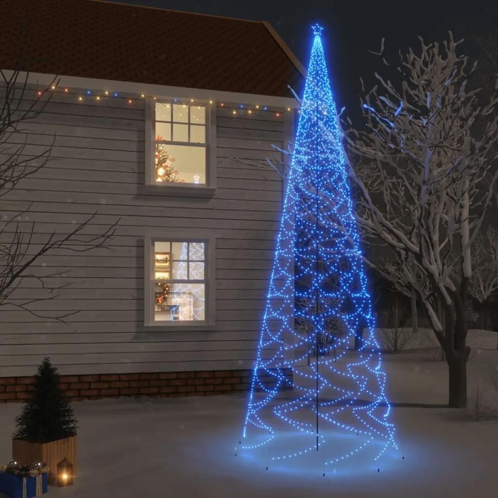 Vianočný stromček s hrotom 3000 modrých LED 800 cm 343581