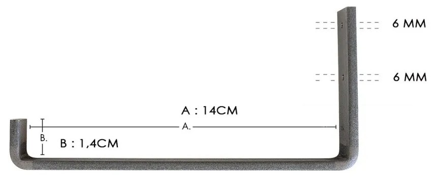 Nástenná polica LAM II 60 cm orech/čierna