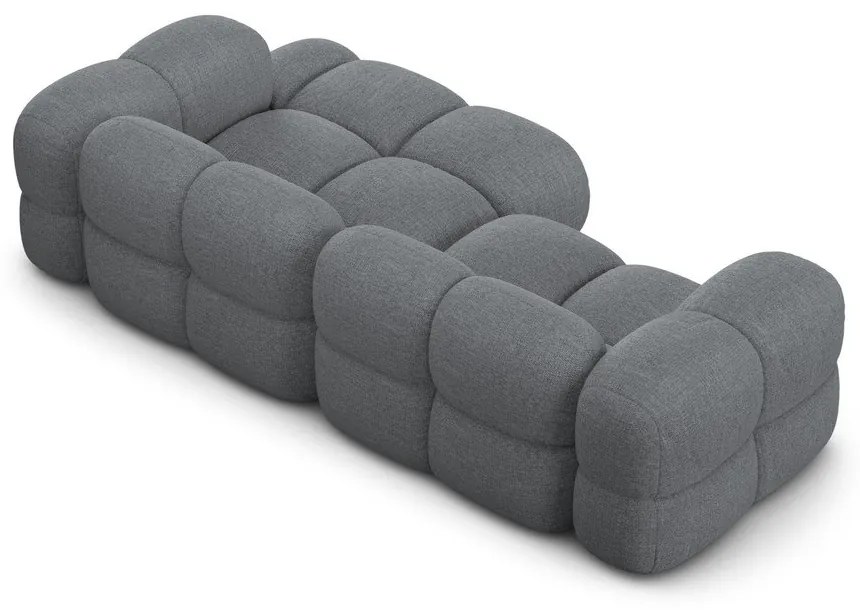 Sivá rohová pohovka (pravý roh/s leňoškou) Loretto – Cosmopolitan Design