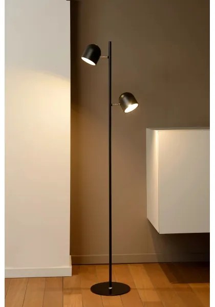 Lucide 03703/10/30 - LED stojacia lampa SKANSKA-LED 2xLED/5W/230V čierna