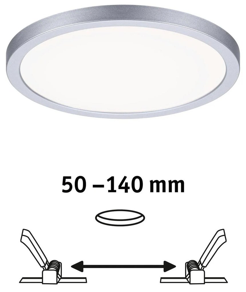 Paulmann LED panel Areo 4000K okrúhly chróm 17,5cm