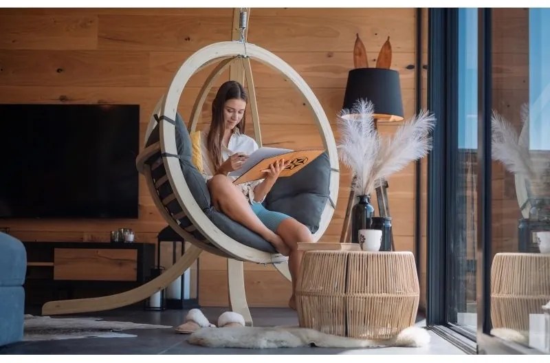 Závesné hojdacie kreslo O-Zone Swing Pod šedé