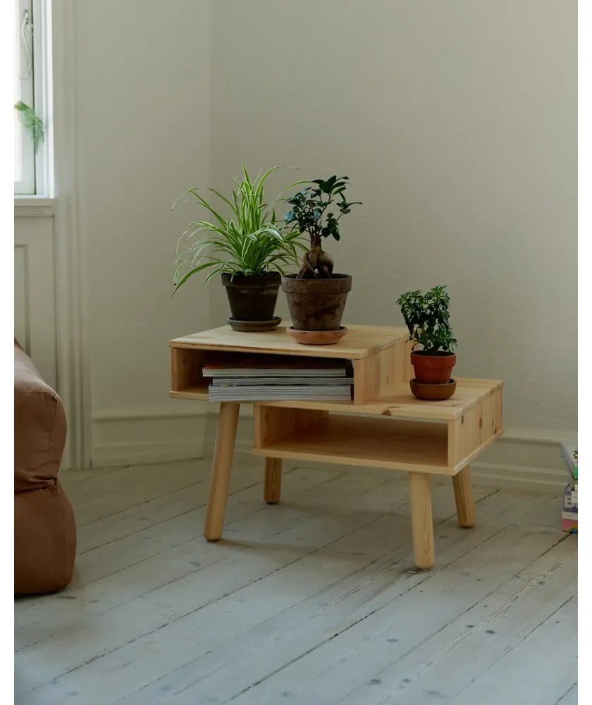 Konferenčný stolík z borovicového dreva v prírodnej farbe Karup Design Hako