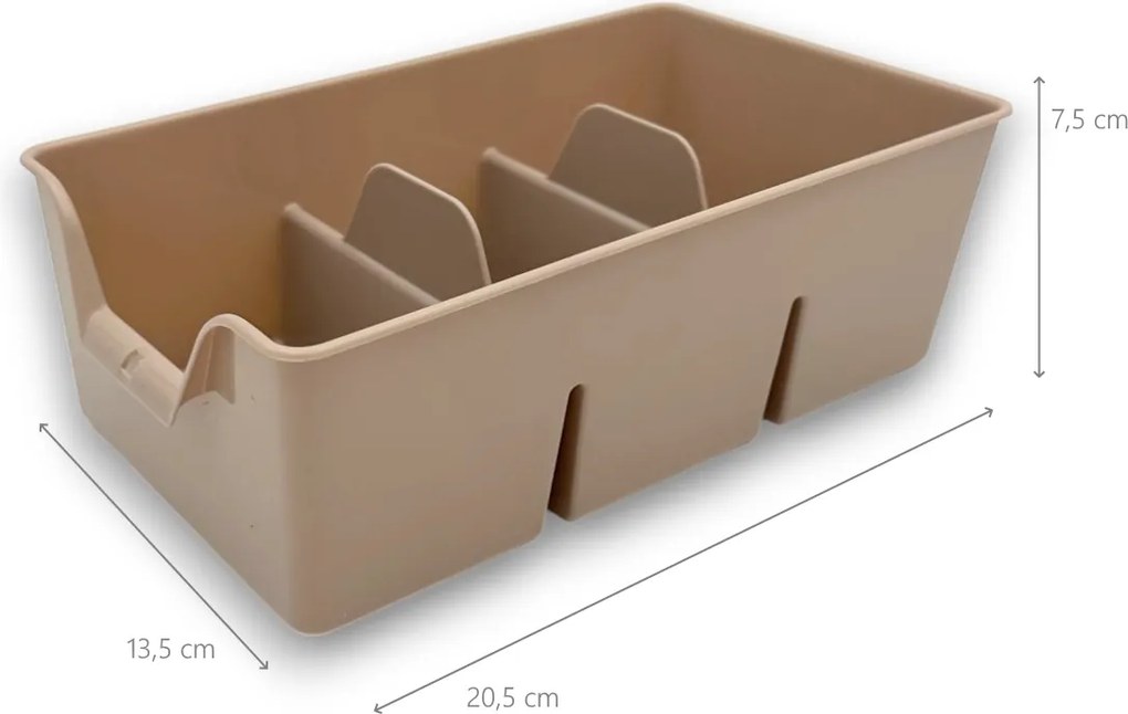 Organizér na koření v sáčcích, zásobník, BEN3 - mocha, 20x14x8