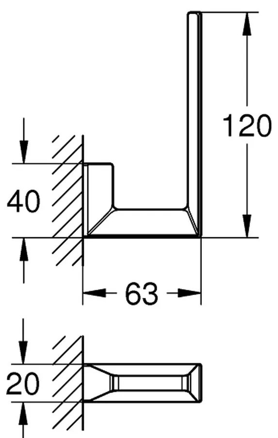 GROHE Selection Cube - Držiak náhradného toaletného papiera, chróm 40784000