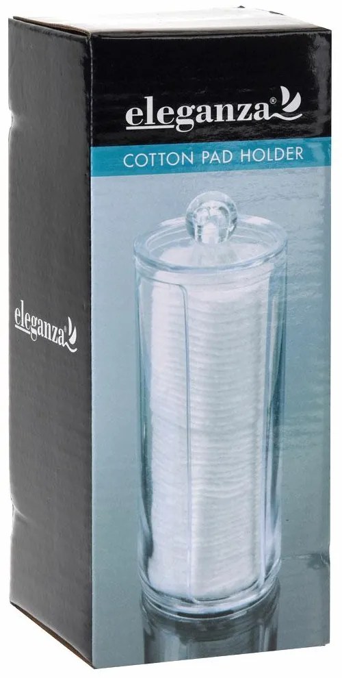 Kúpeľňová nádoba na kozmetické tampóny Selena, číra