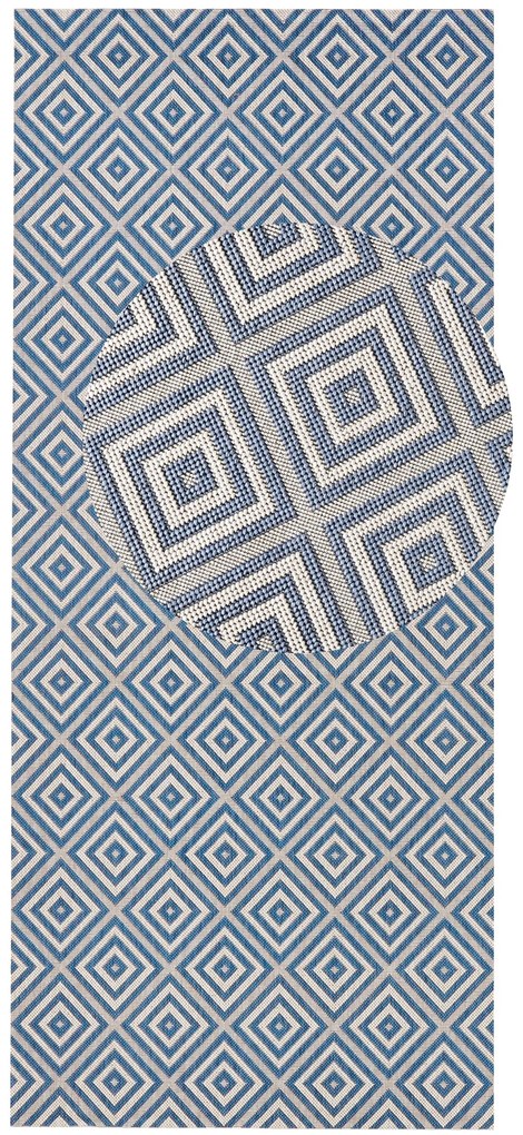 Behúň Meadow 102468 Blue – na von aj na doma, 80x200, modrá, chodba / predsieň, Hanse Home