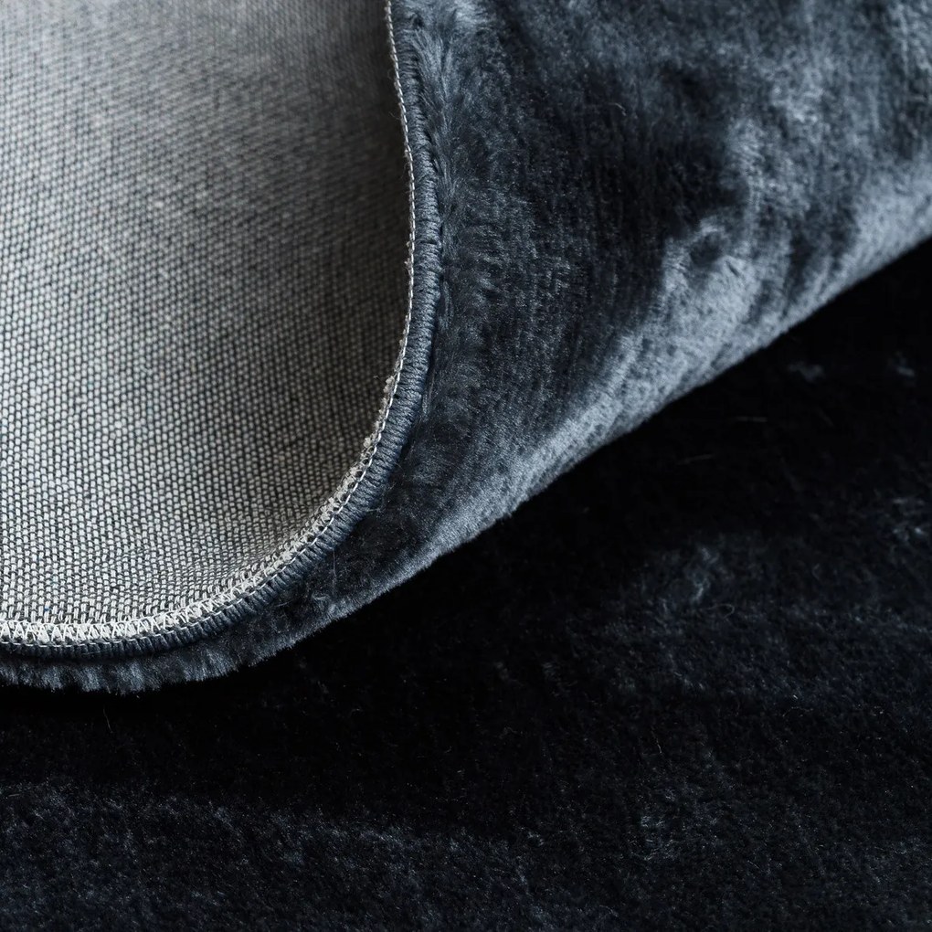 Kusový koberec Visco Rabbit Dark grey 5 kruh, 160x160 (priemer) kruh, šedá, detská izba, Dywany Łuszczów