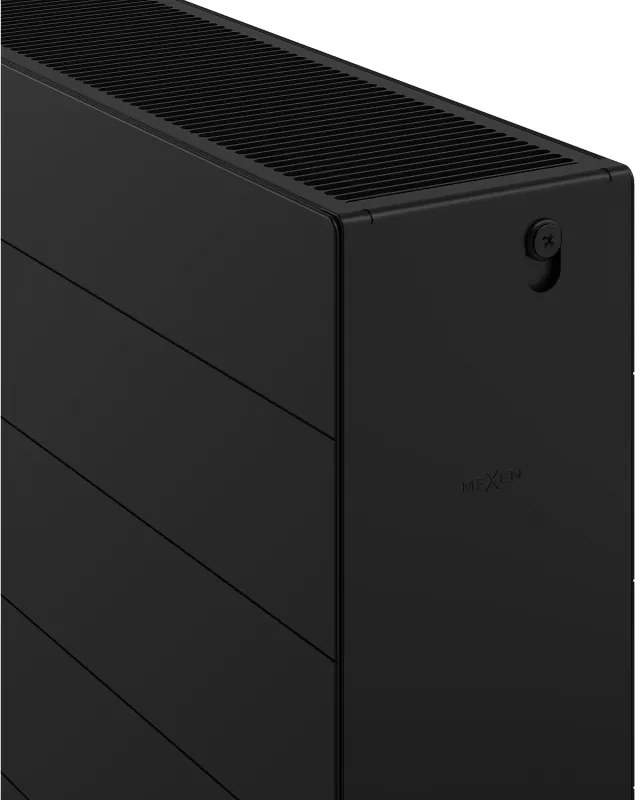 Mexen, panelový radiátor Mexen Line CL33 600 x 700 mm, bočné pripojenie, 1541 W, čierny - W433L-060-070-70