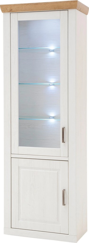 XXXLutz VITRÍNA, farba duba, farba pínie, 73/210/40 cm Livetastic - Sklenené vitríny - 001700020002