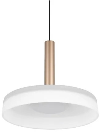 LED stmievateľné závesné svietidlo v čierno-bielo-zlatej farbe so skleneným tienidlom ø 22 cm Celeste – Trio