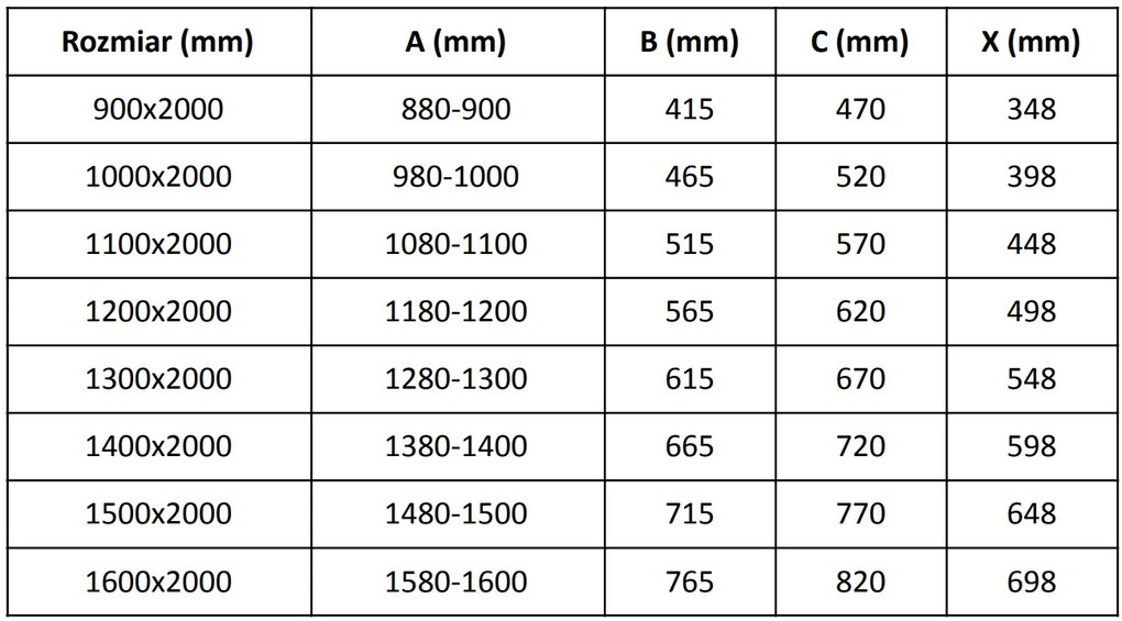 Mexen Velar, posuvné dvere do otvoru 100x200 cm, 8mm číre sklo, medená matná, 871-100-000-01-65