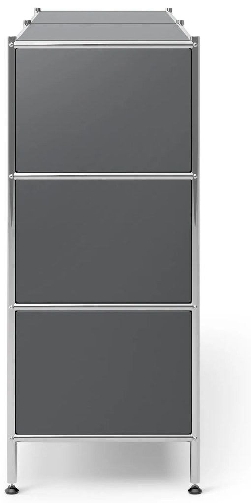 Kovová komoda »CN3« so 6 zásuvkami, sivá