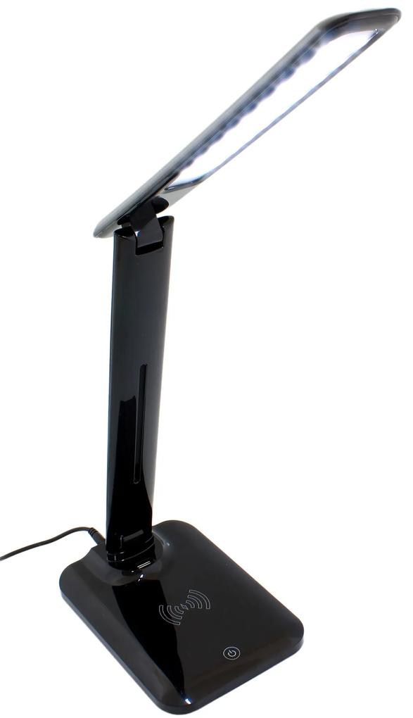 APT LED stmievateľná lampička s QI nabíjaním - čierna, ZD47E