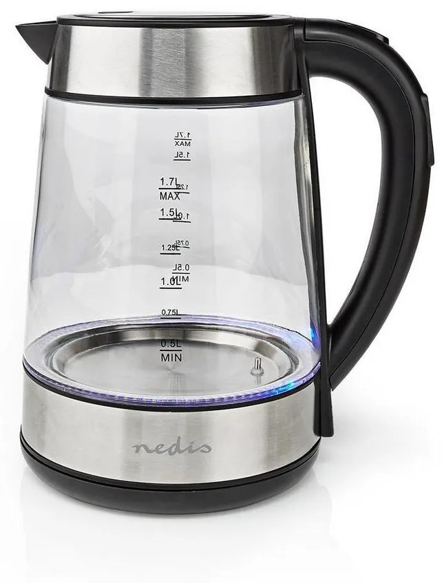 Nedis KAWK320EGS - Rýchlovarná kanvica 1,7 L 2200W/230V