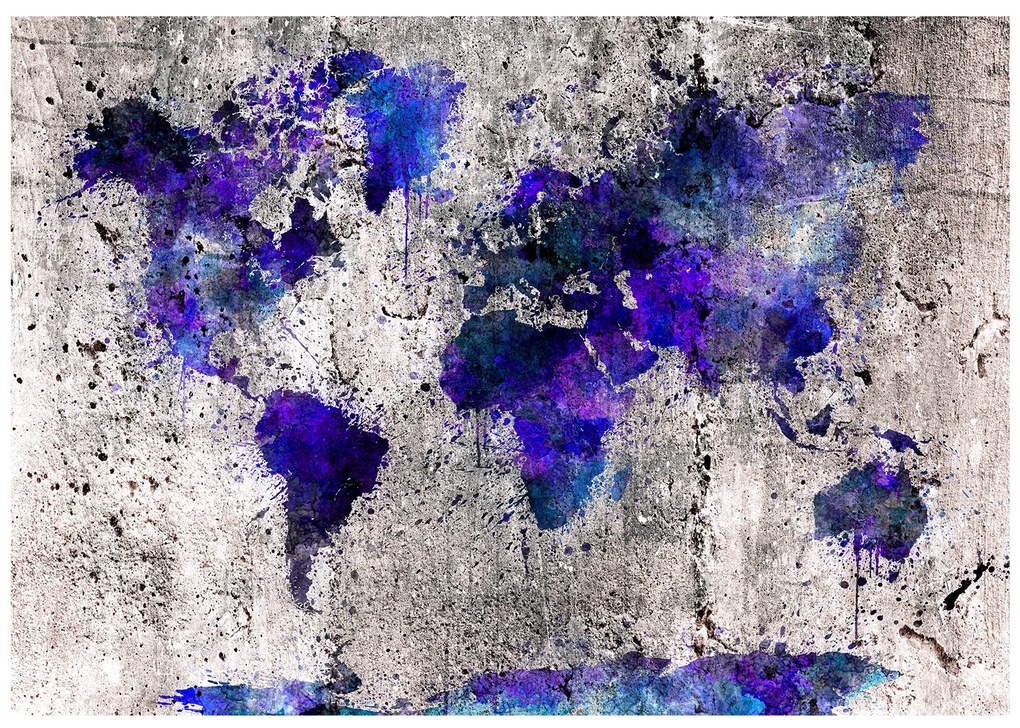 Artgeist Fototapeta - World Map: Ink Blots Veľkosť: 98x70, Verzia: Samolepiaca