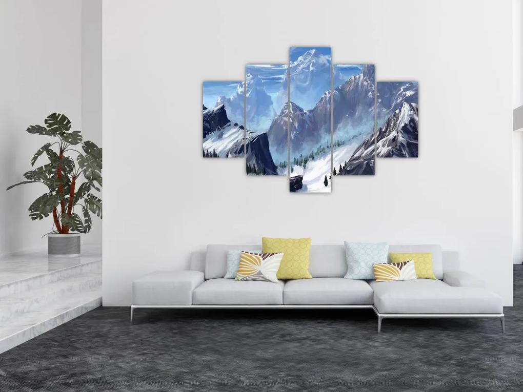 Obraz - Maľované hory (150x105 cm)