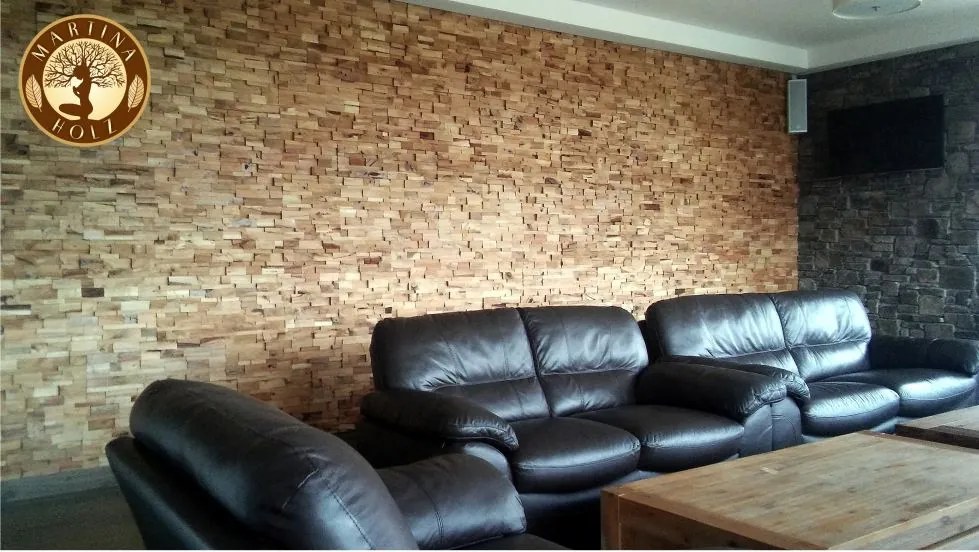 RUSTIK SPLITT WOOD, kombinácia šírok, 5 radov, DUB štiepaný obklad - balenie obsahuje 1 kus panelu (790 x 180 mm)