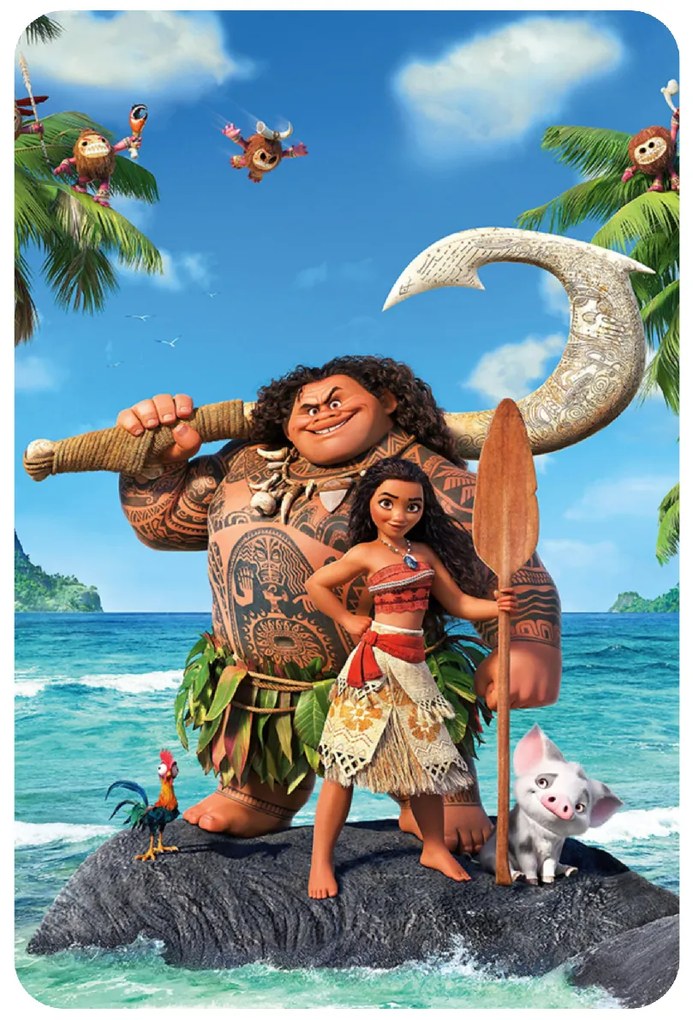 Textilná nálepka na stenu "Vaiana 2"