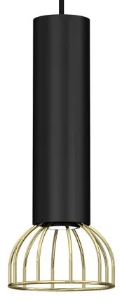 Luster na lanku DANTE 1xGU10/25W/230V čierna/zlatá