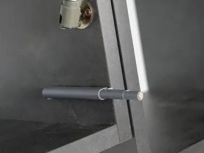 Kuchynská linka Nela 180/240, Antracit s Dab Artisan deska Rabac