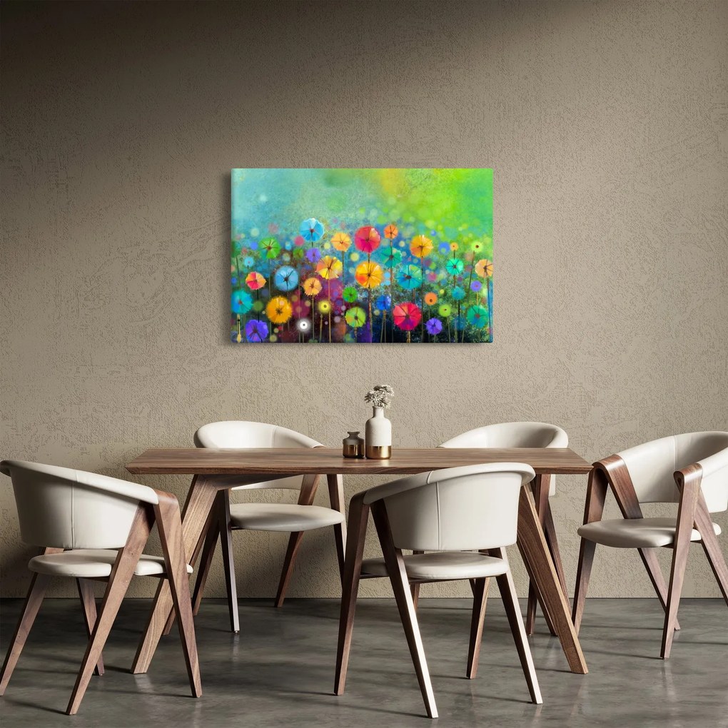 Obraz - Abstraktné kvety (90x60 cm)