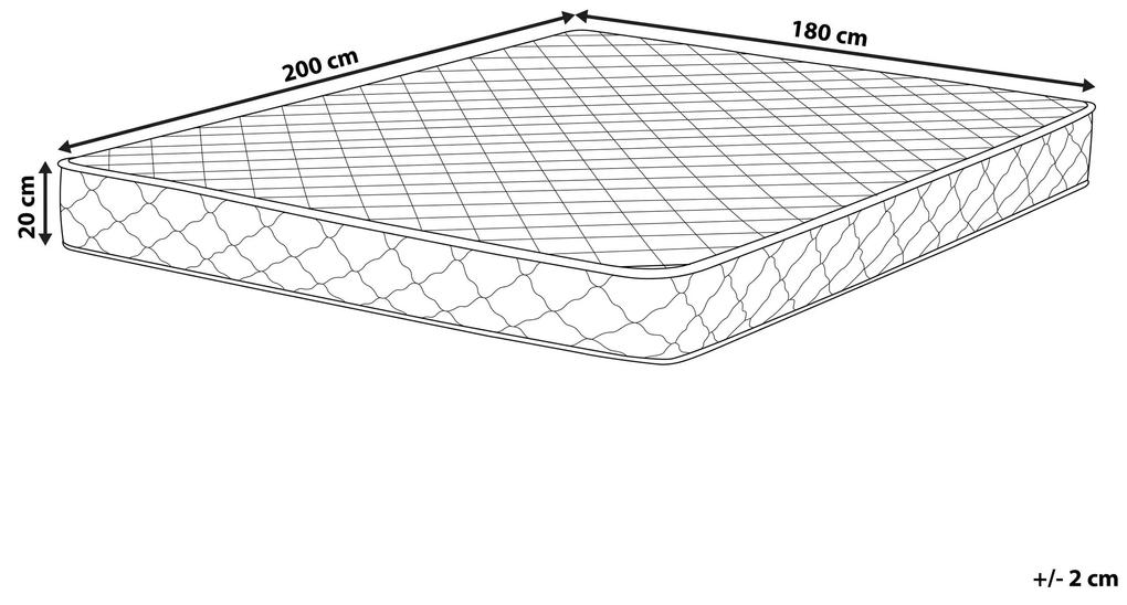Obojstranný pružinový matrac stredne tvrdý/tvrdý 180 x 200 cm DUO Beliani