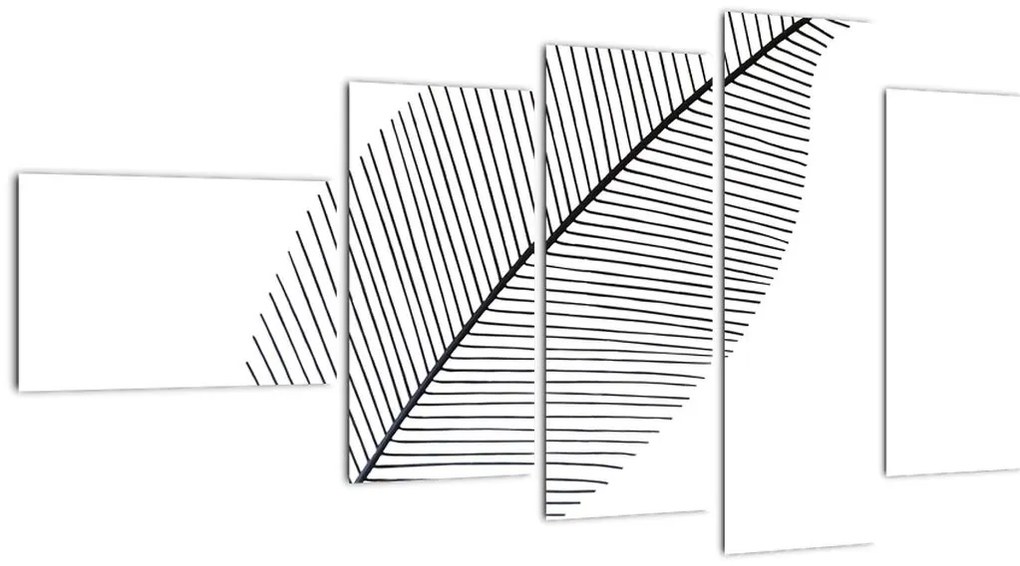 Obraz - list na bielom pozadí