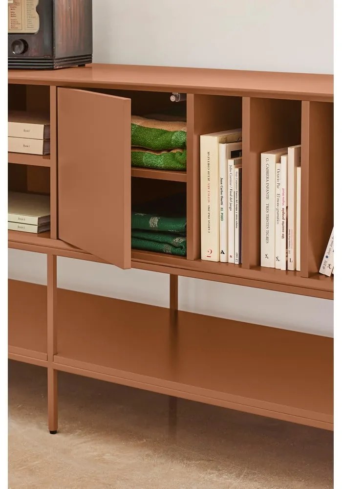 Čierny TV stolík 220x74x45 cm Platt – Teulat