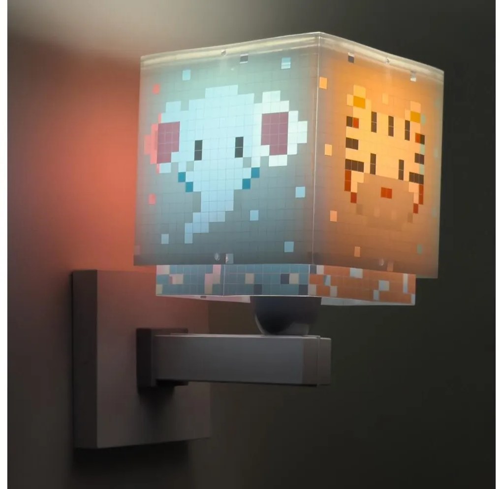 Dalber 63379 - Detské nástenné svietidlo LITTLE PIXEL 1xE27/15W/230V