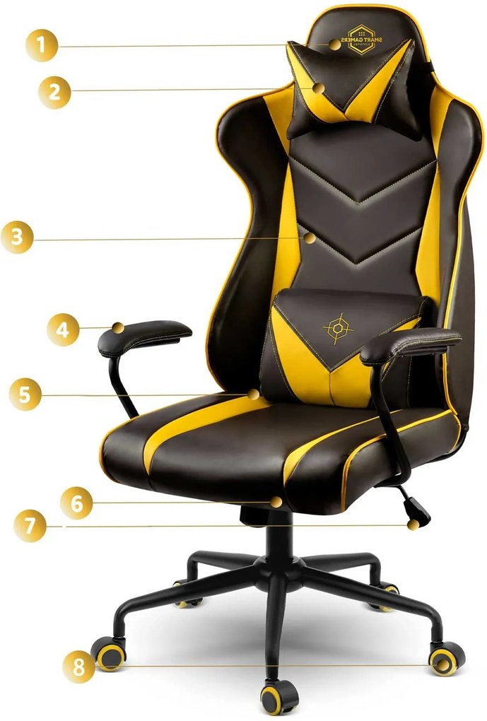 Herná stolička Sofotel Blitzcrank 2592 - žltá