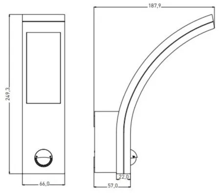 LED Vonkajšie nástenné svietidlo so senzorom LED/10W/230V IP54
