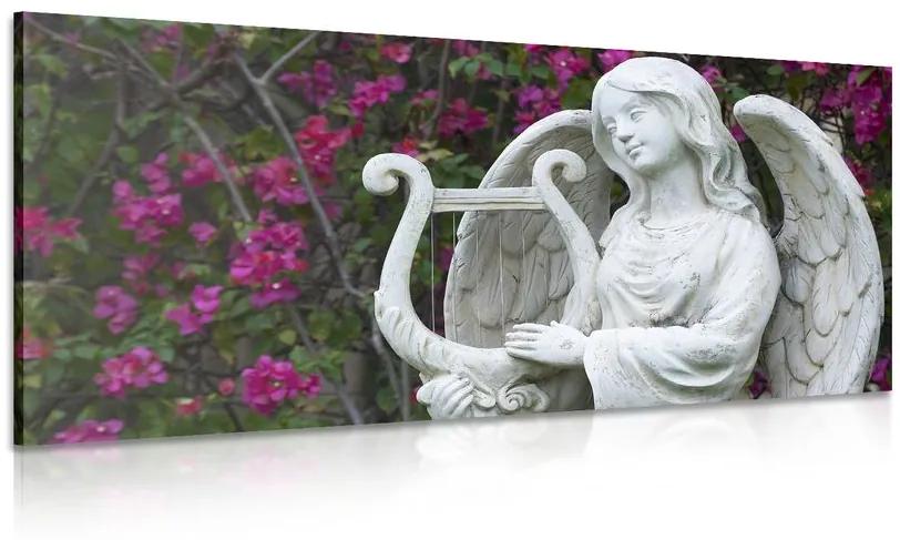Obraz anjel hrajúci na harfe Varianta: 100x50