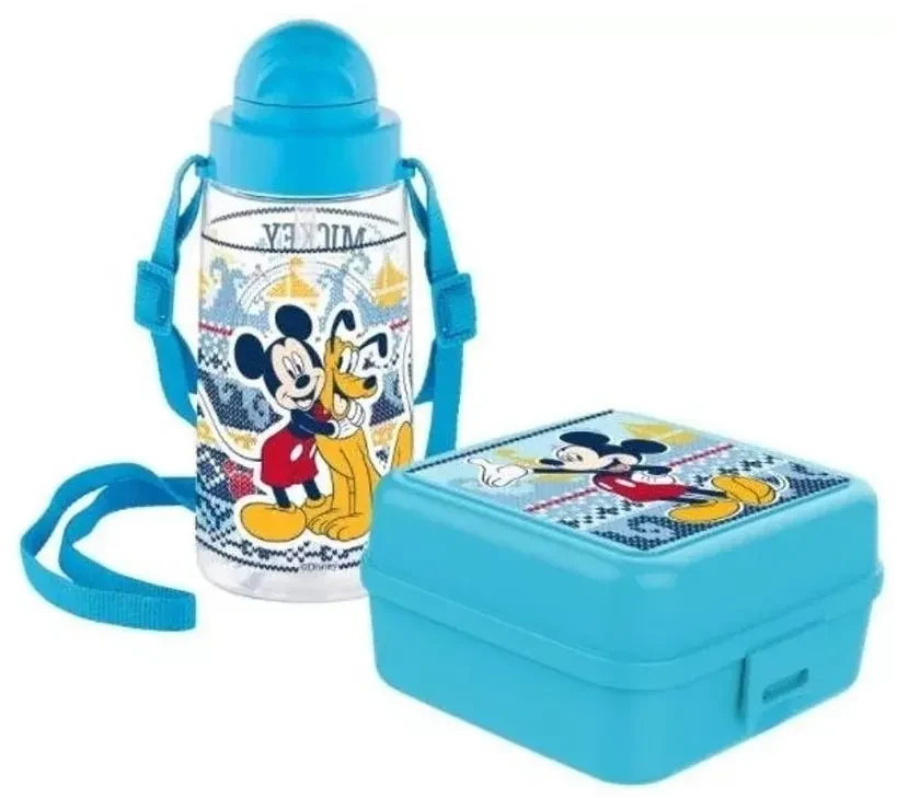 Súprava desiatový box a fľaša na pitie Mickey Mouse