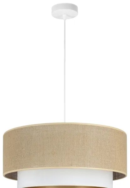 Závesné svietidlo na lanku SARTA 1xE27/60W/230V biela/juta