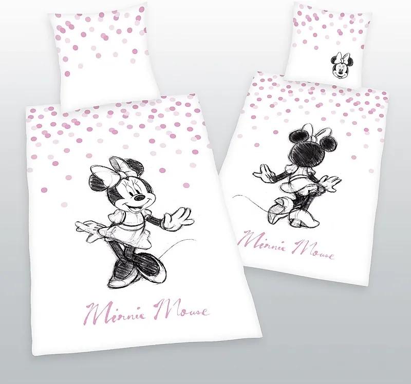HERDING Obliečky Minnie Mouse Bavlna 140/200 70/90 cm