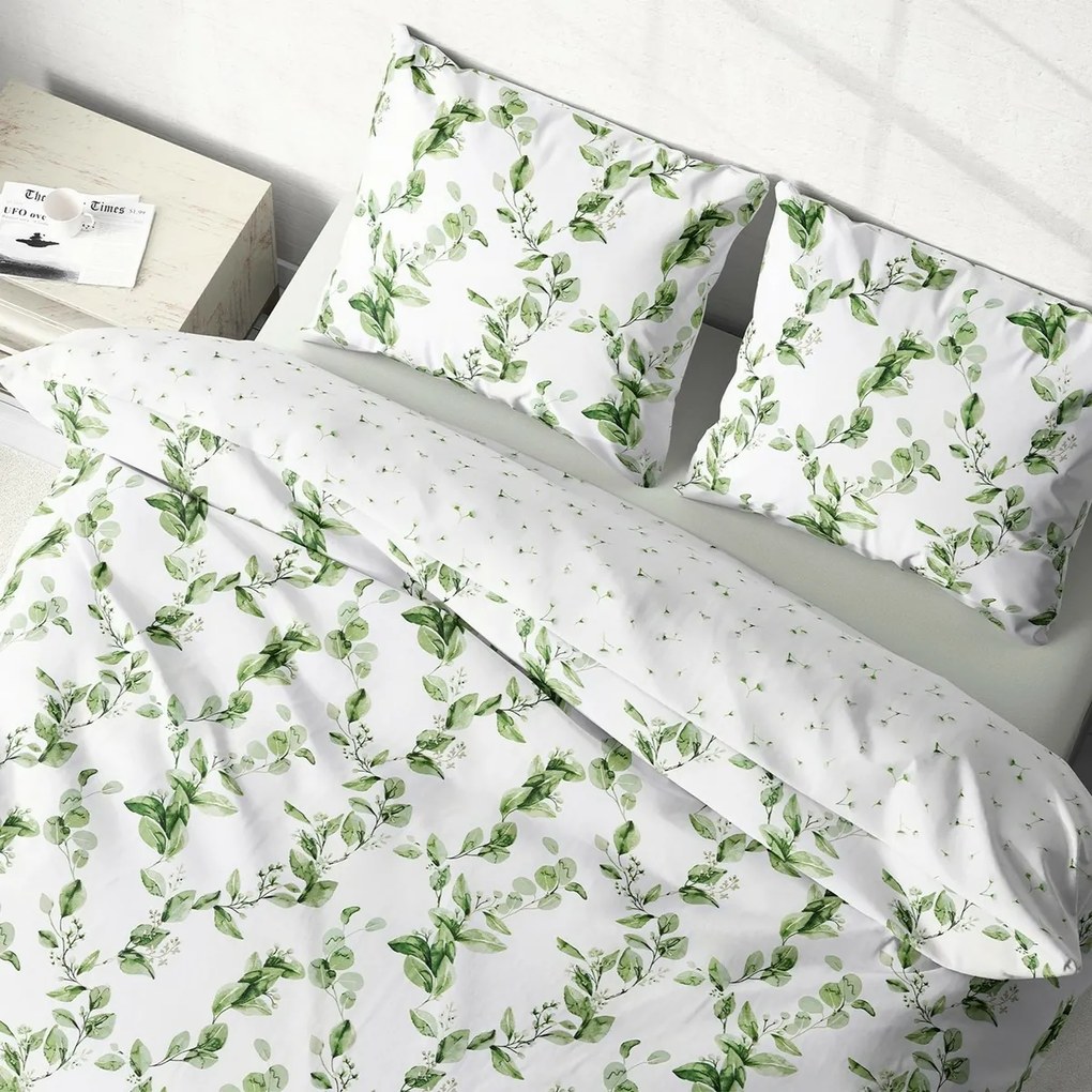 Stanex Krepové obliečky Eukalyptus obojstranný, 140 x 200 cm, 70 x 90 cm, 140 x 200 cm, 70 x 90 cm