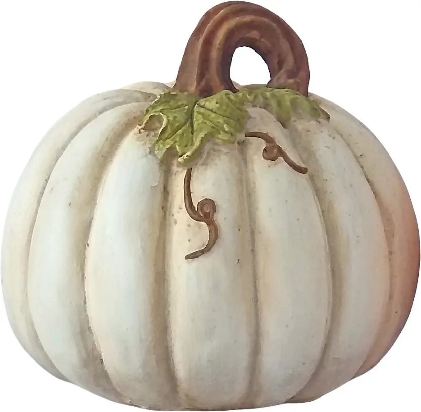 Béžová antik dekorácia tekvice Pumpkin - Ø 22*22 cm