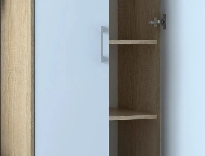 Policová skriňa Vincent, dub sonoma/biela