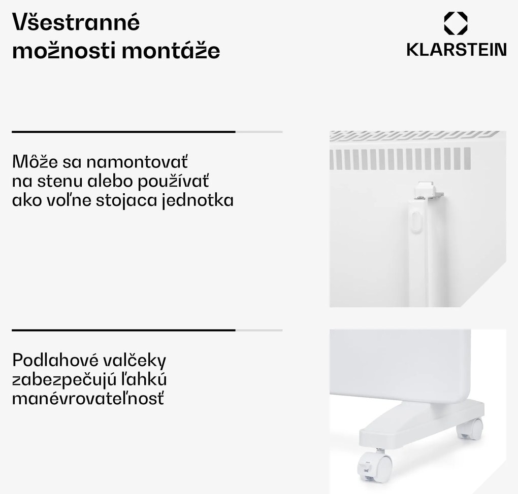 Klarstein Bansin Smart 2500, konvektor, 2500 W, ovládanie cez aplikáciu