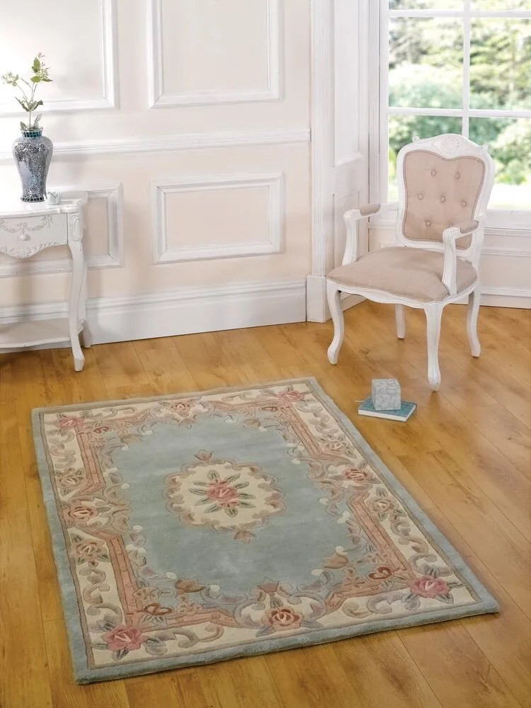 Flair Rugs, Ručne všívaný kusový koberec Lotus premium Green, 150x240, zelená, chodba / predsieň