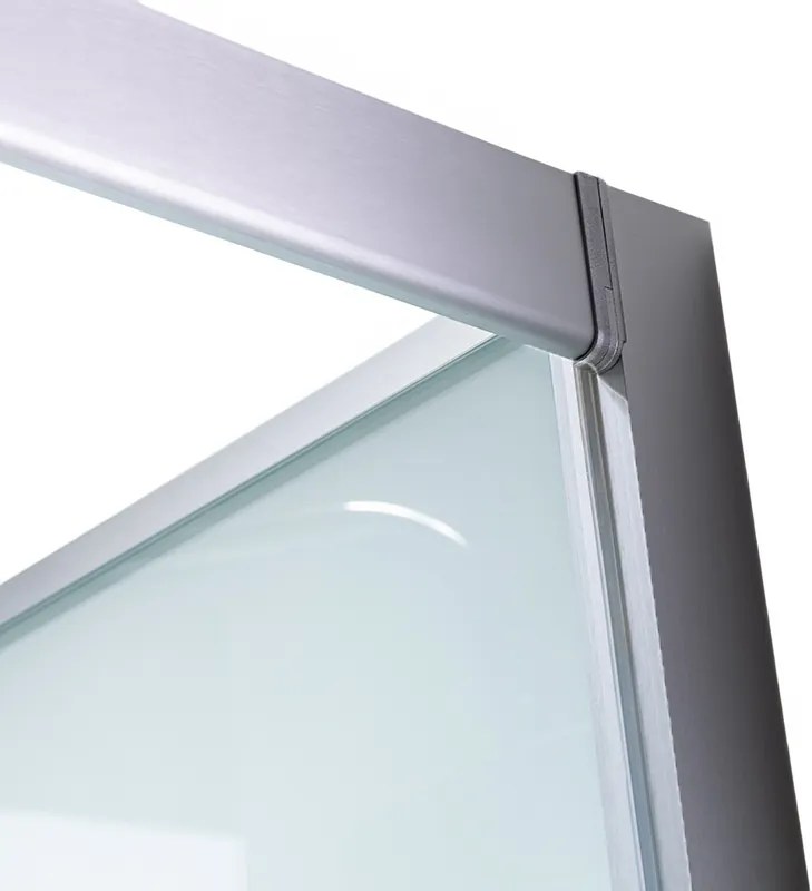 BPS-koupelny Hydromasážny box HYD-AL120 ľavý, 120x80 cm, kartáčovaný chróm/transparent