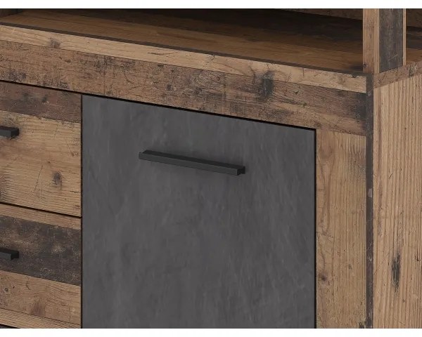 Komoda RUNA tmavohnedá/antracit