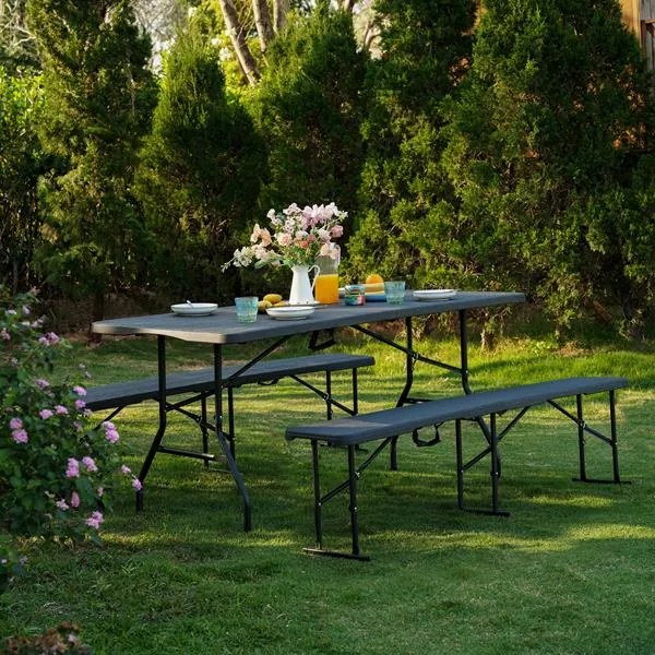 Kempingový stôl NILS Camp NC1618 antracitový