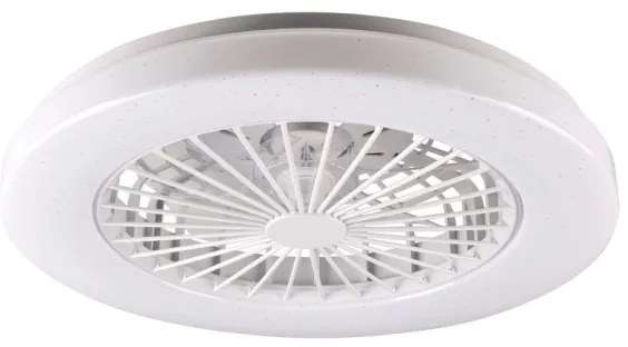 LED Stmievateľné stropné svietidlo s ventilátorom LIBYA LED/48W/230V 3000-6500K+DO