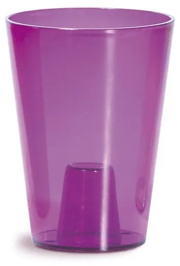 Prosperplast DEA  kvetináč priesvitný matný, 13 cm, Ružová